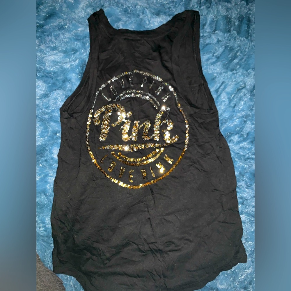 VS Pink bling muscle tee- Size XS